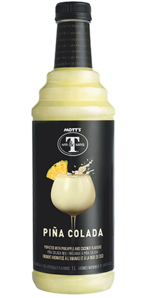 Mott's Mr. & Mrs. T Margarita Mix Pina Colada 1 L x 6 Bottles