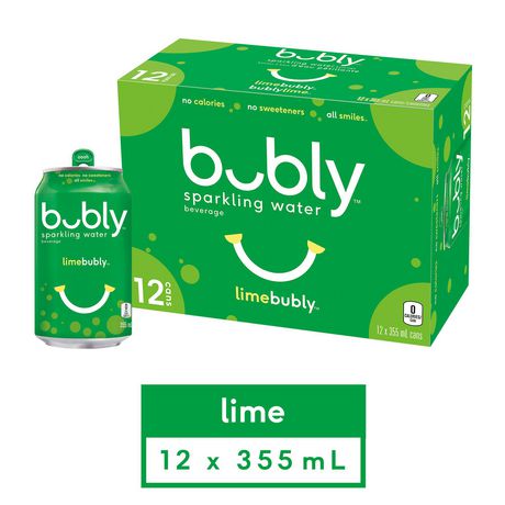 Order Bubly Sparkling Water Lime flavor 12pack Cans Delivery in