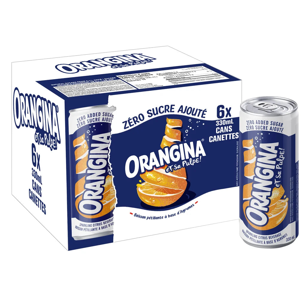 Orangina sparkling juice 1 cases of cans Sugar free