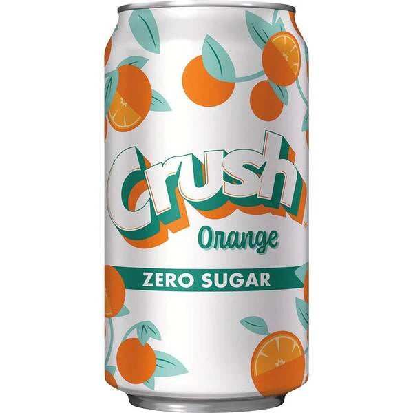 Crush Orange Soda Zero Sugar | 355mL, 12 pack