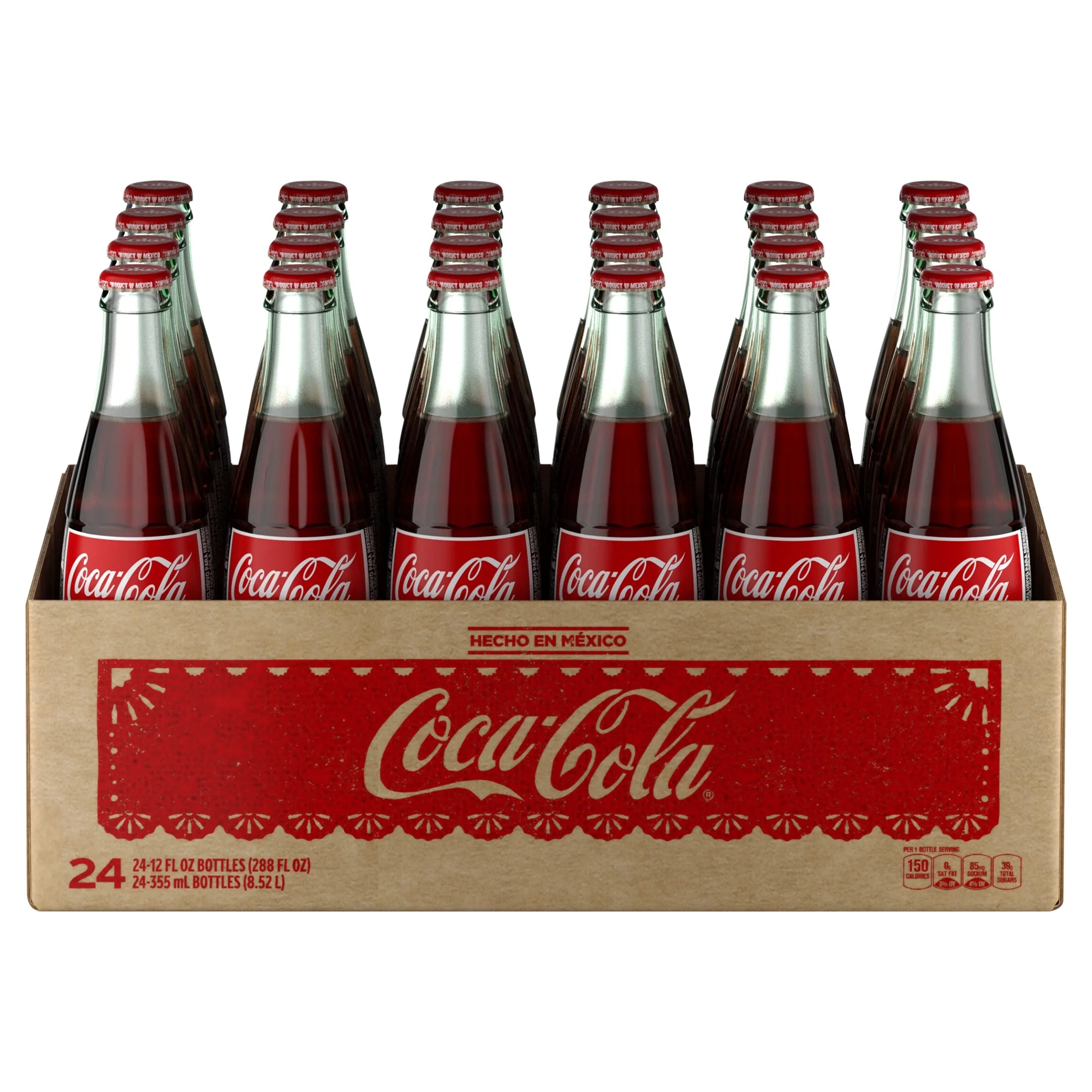 Mexican Coca-Cola OR Coke - 355ml, 6x4(24 Bottles) Glass pack