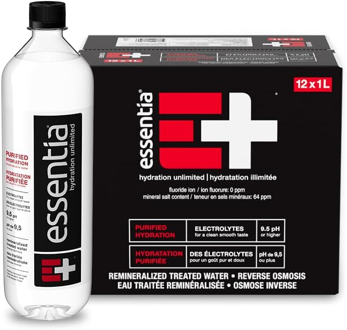 Essentia  Still Water 1 l, Pack of 12 package Bottles (ph9,5)