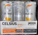 Celcius Energy Drink Orange 355ml x 12 Pack Cans