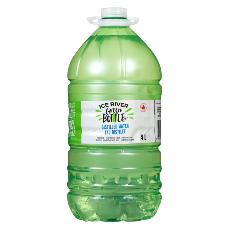 ICE RIVER GREEN BOTTLE distill Water | 4L, 4 pack