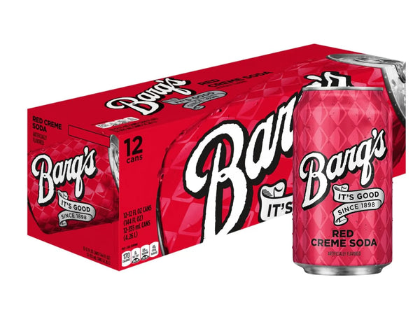 Barq's 355ml - 12 Cans  Red cream soda (USA)