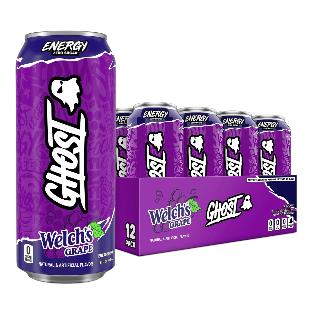 Ghost Welch's Grape Energy Drink | 473 mL, 12 pack