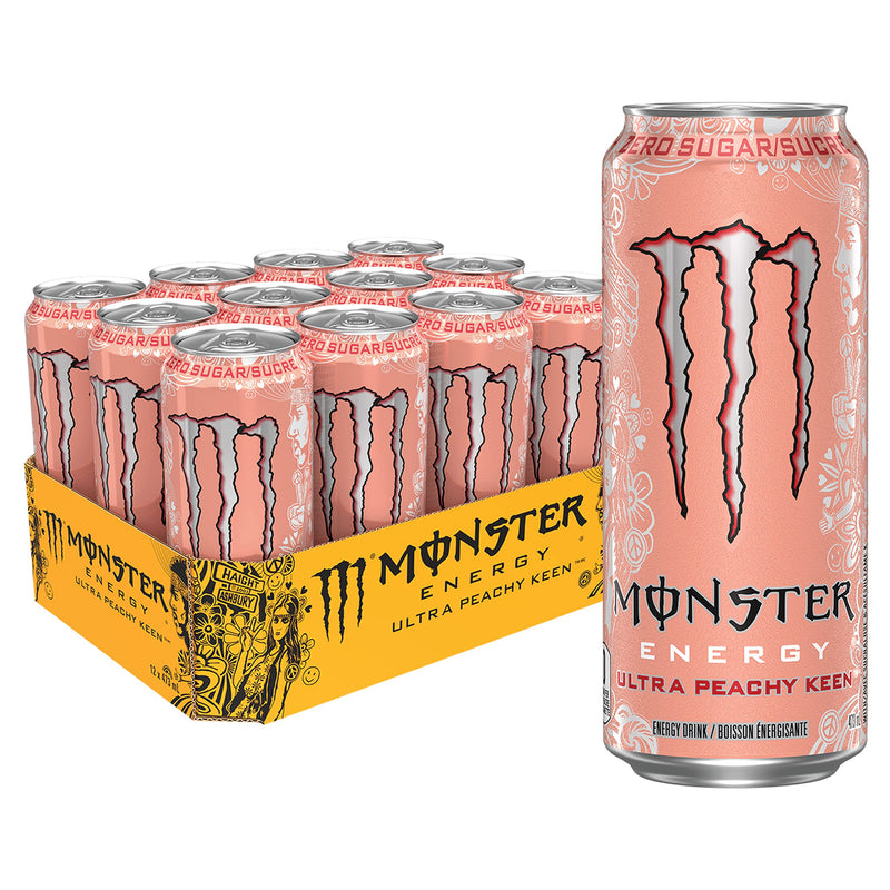 Monster peachy keen  energy  - 473ml, 12pack*