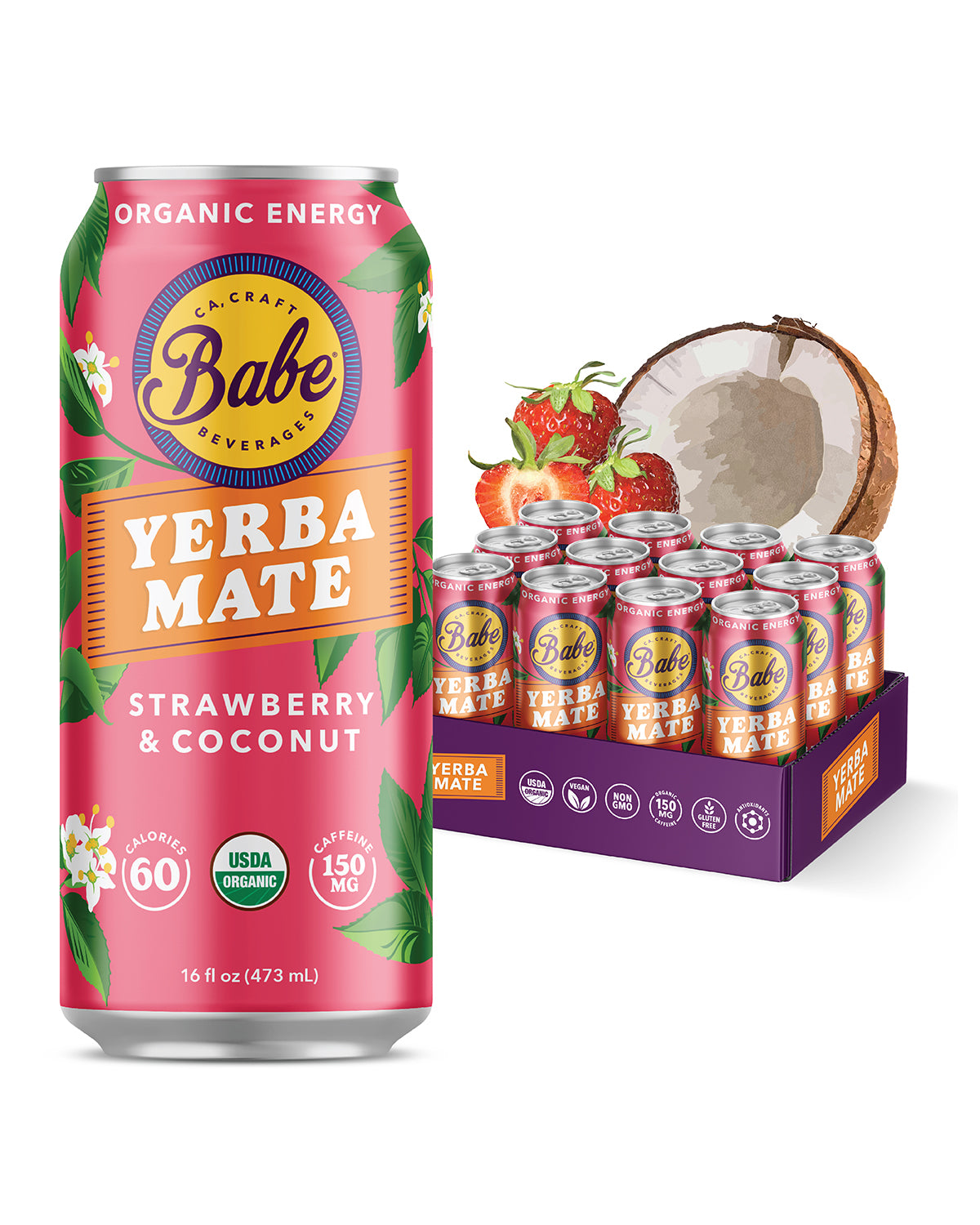 Babe - Yerba Mate Strawberry & Coconut (organic)