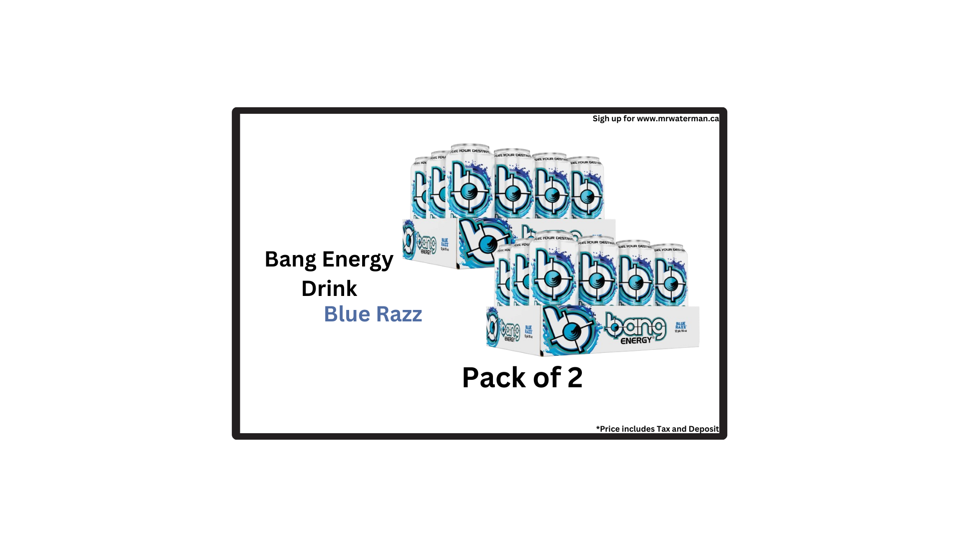 Bang Energy Drink Blue Razz (2 Pack)