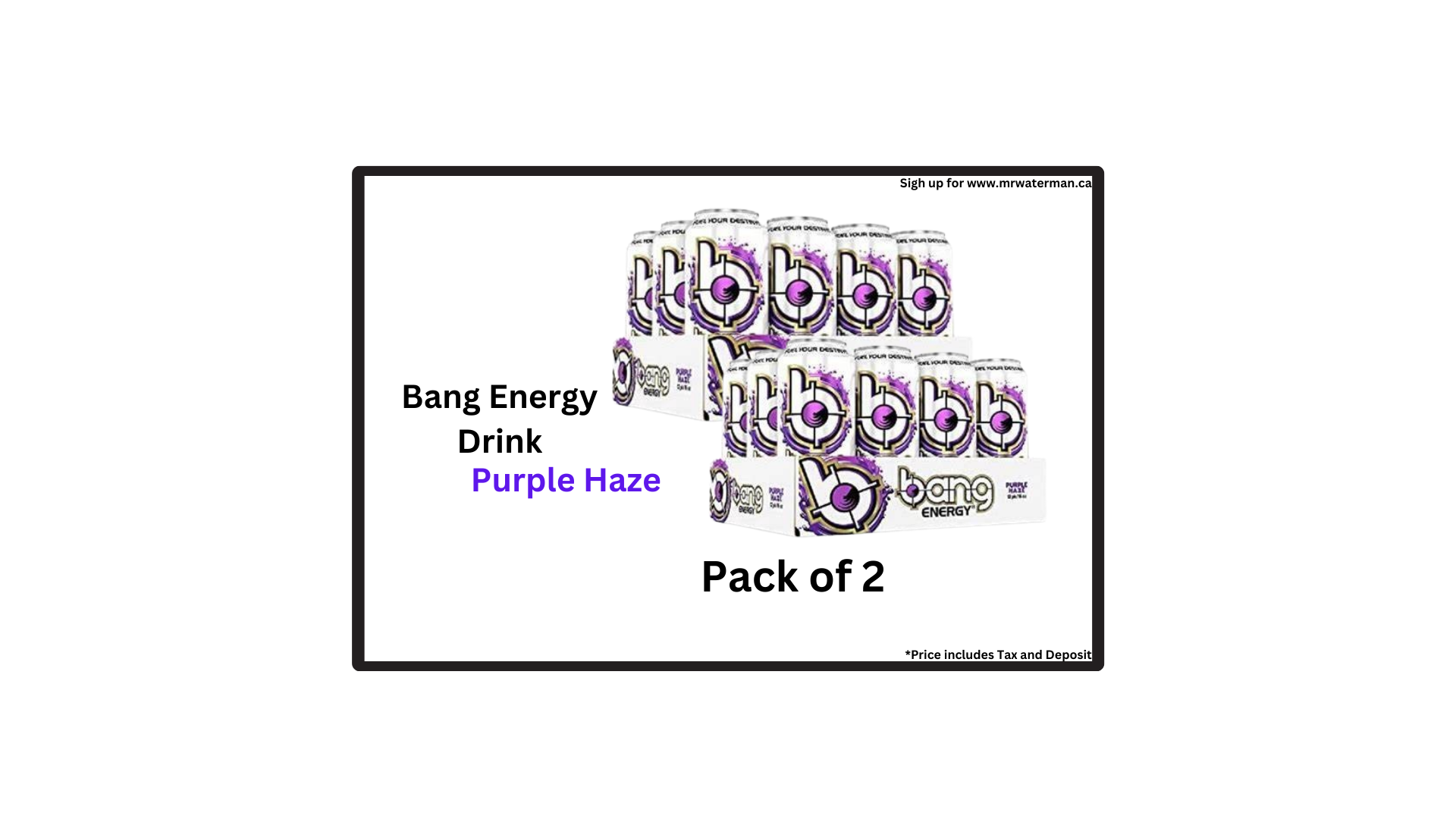 Bang Energy Drink Purple Haze (2 Pack)