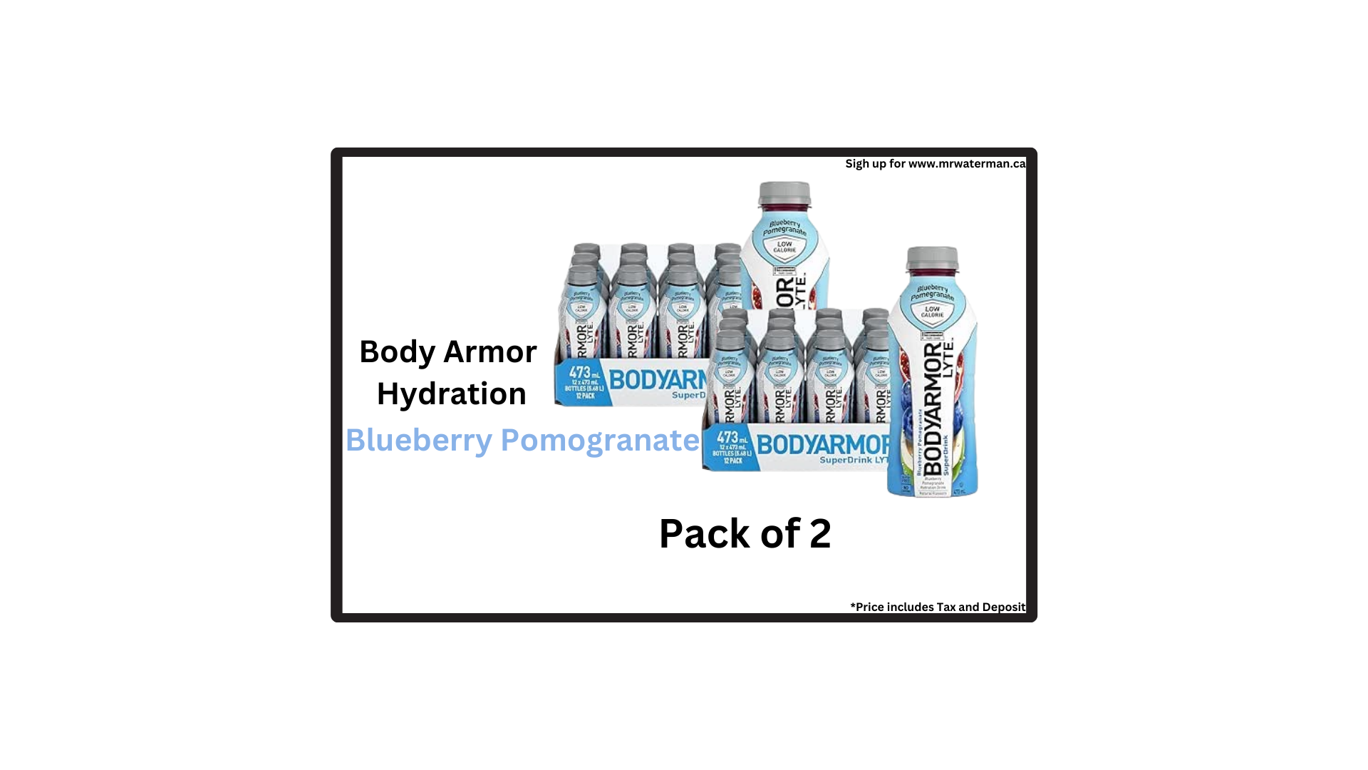 Body Armor Blueberry Pomogranate (2 Pack)