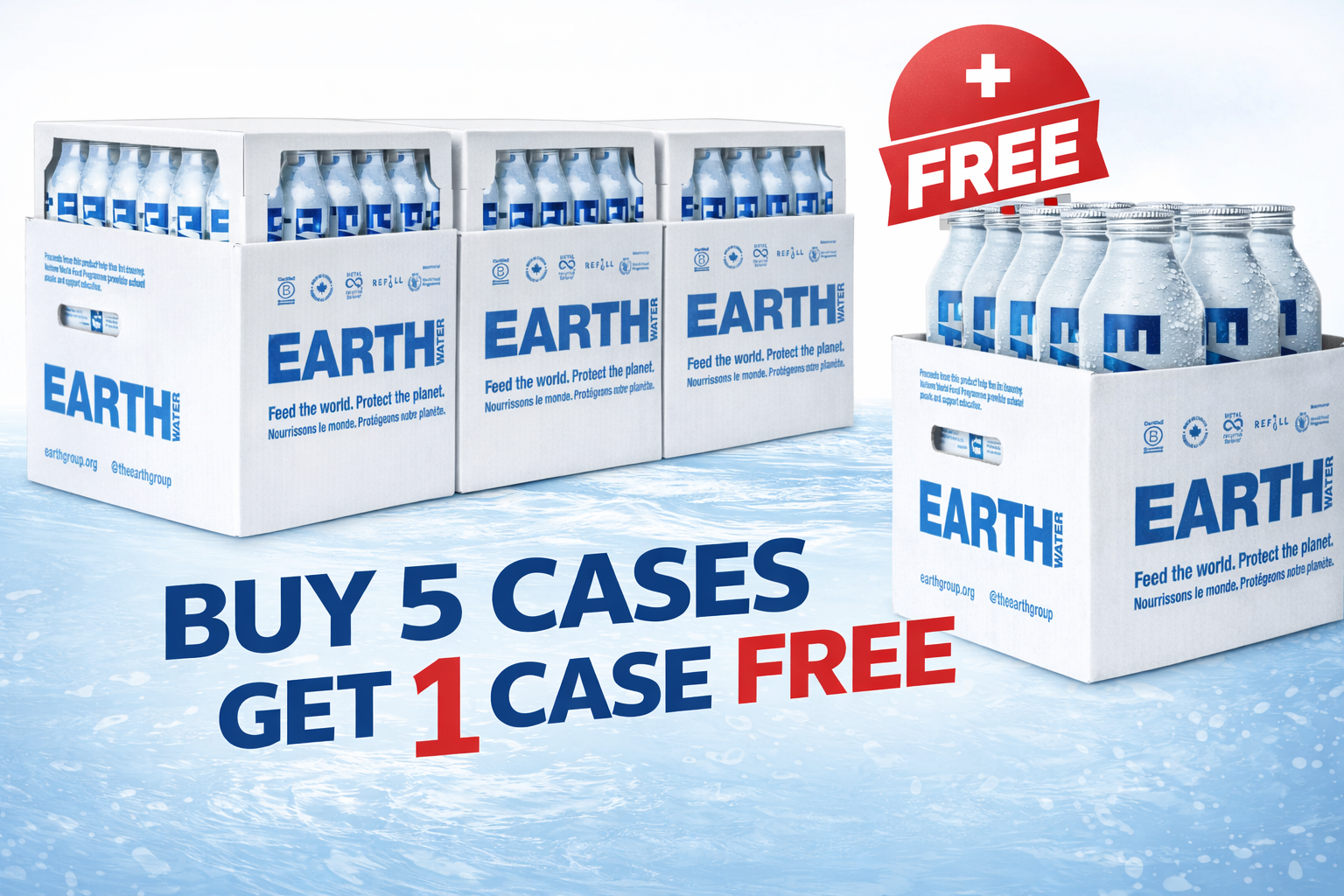 Earth Water - Aluminum bottle | 473 mL, 24 pack