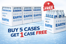earth water 24pkx473 ml , buy 5 get 1 free (144 aluminum  bottle )