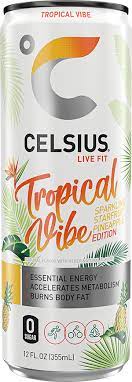 Celsius Energy Drink Tropical Vibe | 355ml x 12 Pack Cans