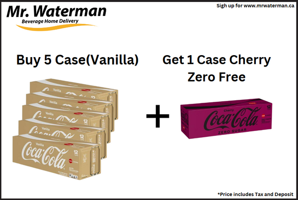 Coca Cola Vanilla Buy 5 Cases and Get 1 Case Cherry Zero FREE