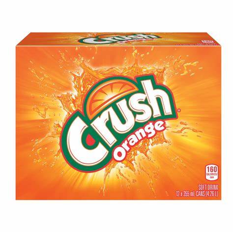 Crush Cream Soda Orange - 355ml, 12pack Cans*