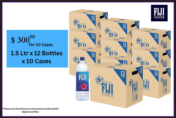 Fiji Natural Artesian Water 1.5L x 12 Bottles x 10 Cases(120 Bottles/10 Cases)