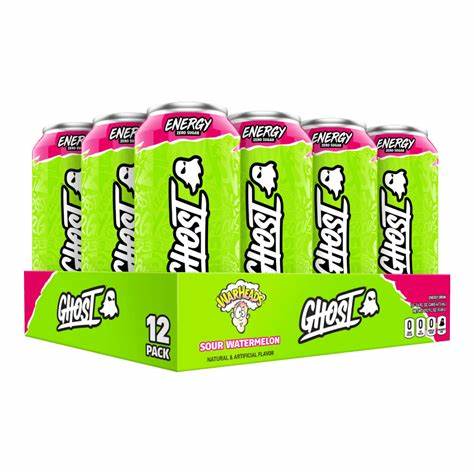Ghost Energy Drink Sour Watermelon 473 ml x 12 Pack Cans