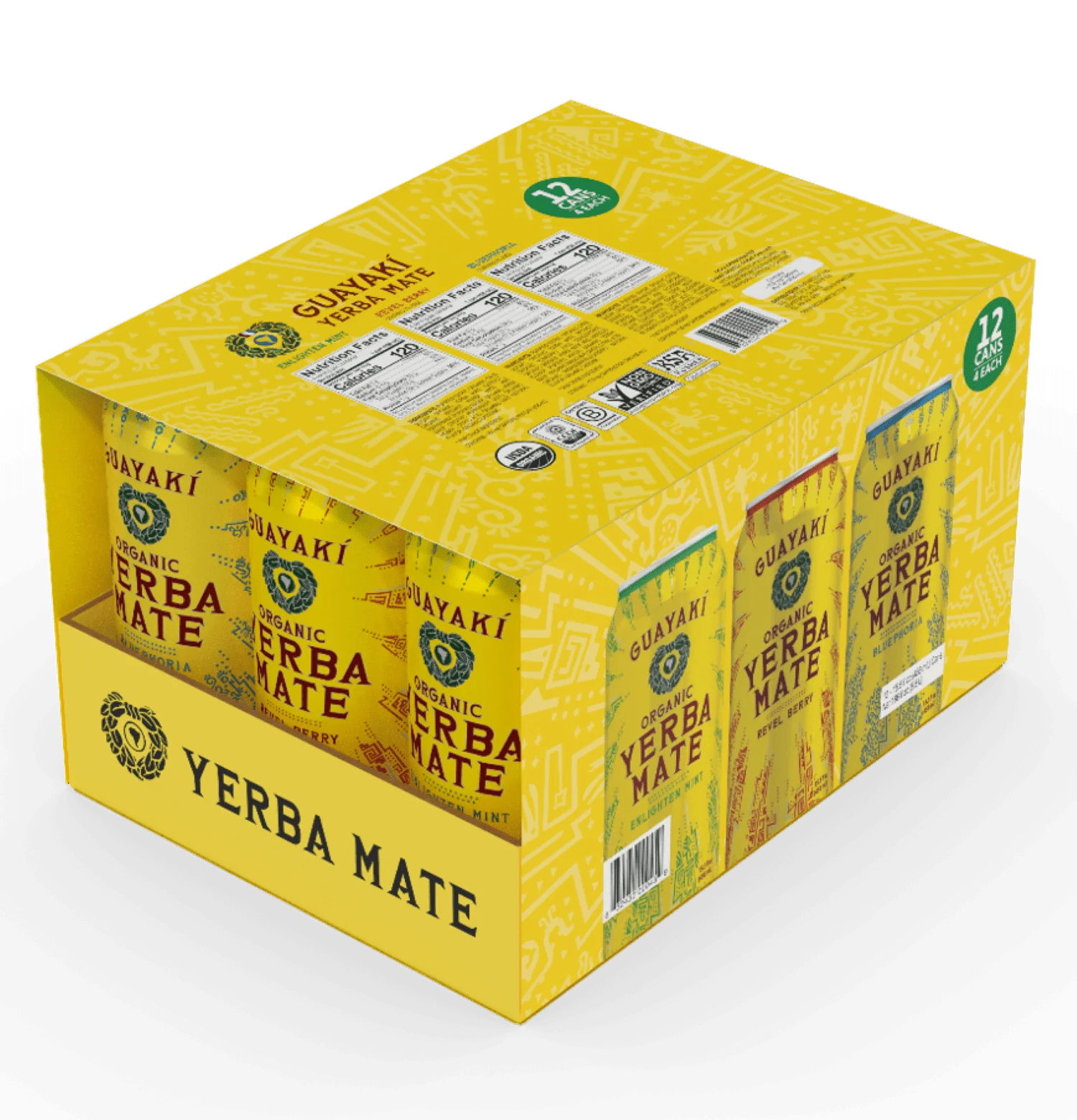 Guayaki Yerba Mate variety  458 ml x 12 cans