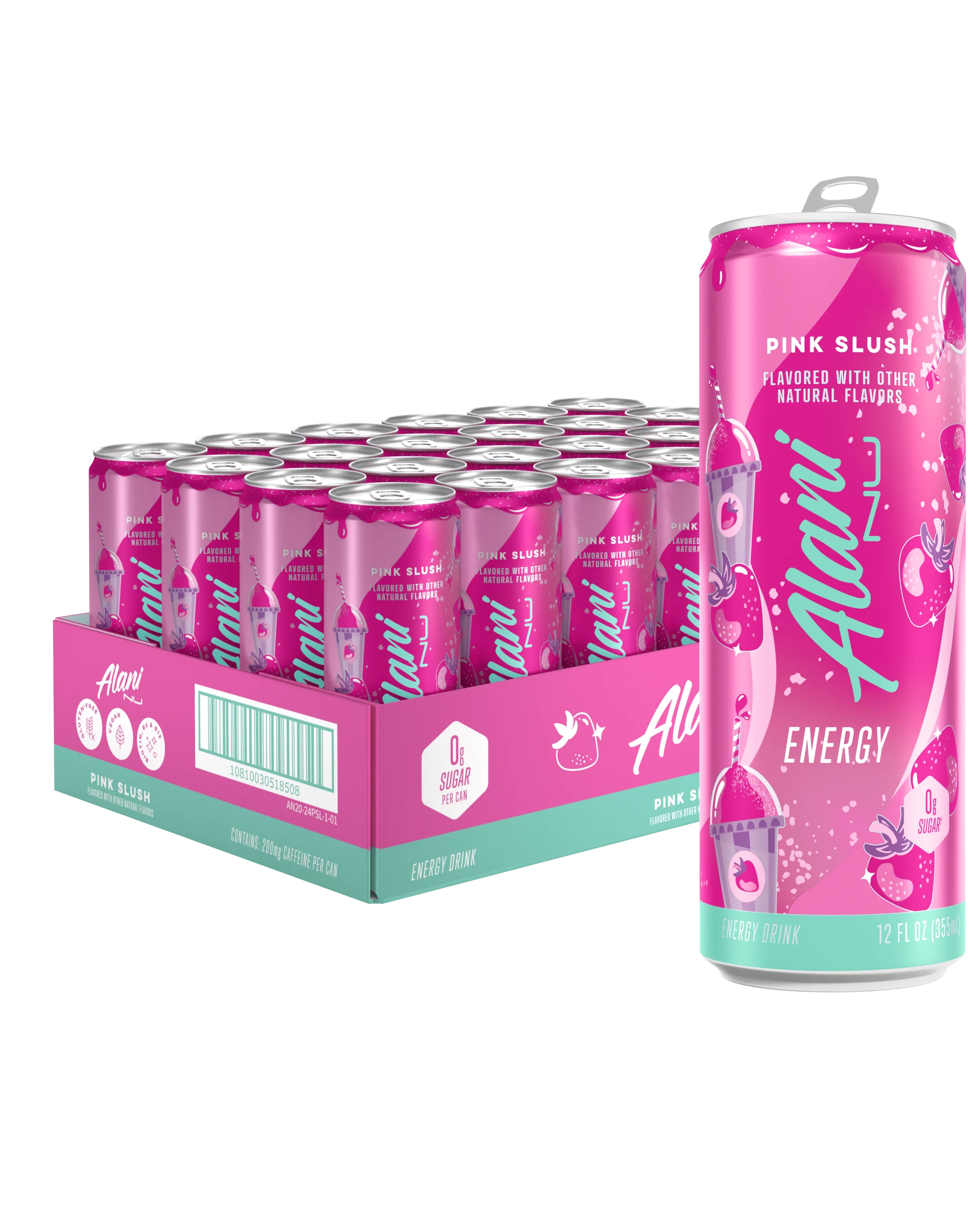 ALANI ENERGY - Pink Slush | 355 mL, 12 pack