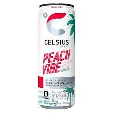 Celsius Energy Drink Peach Vibe 355ml x 12 Pack Cans