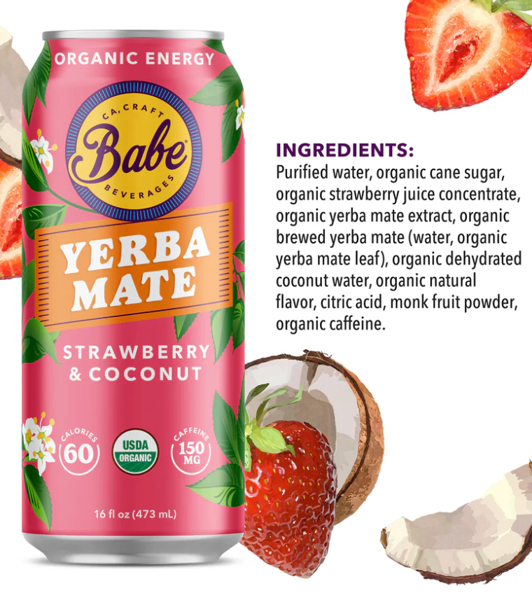 Babe - Yerba Mate Strawberry & Coconut (organic)