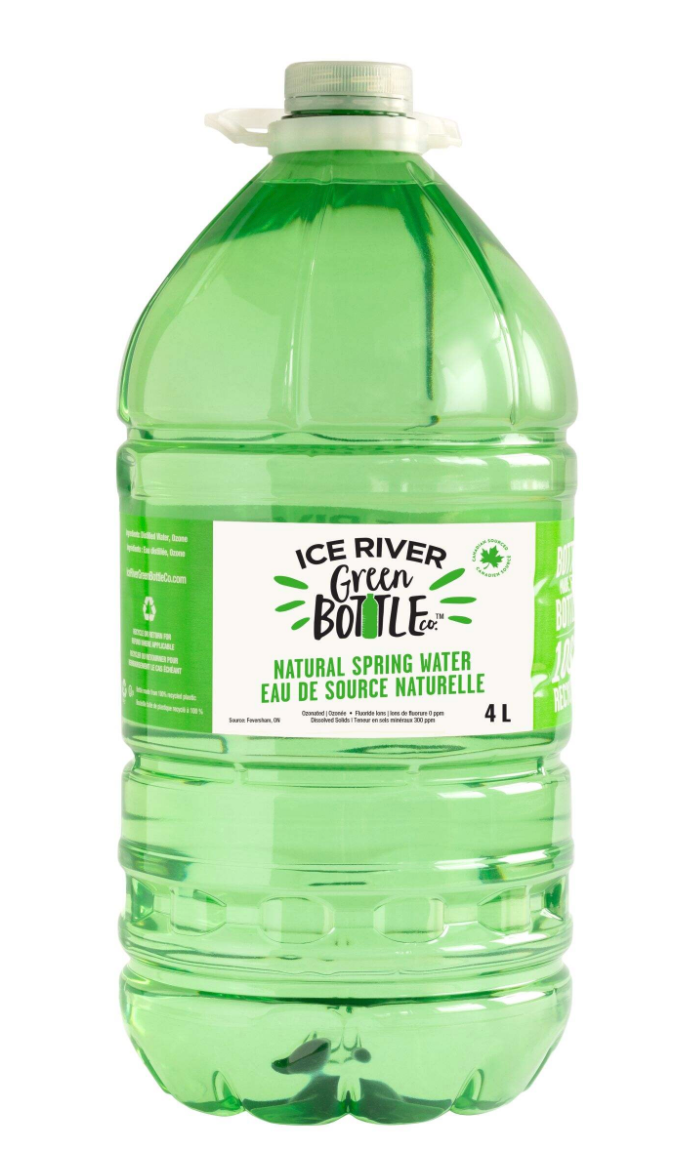 ICE RIVER GREEN BOTTLE Natural Spring Water | 4L, 4 pack