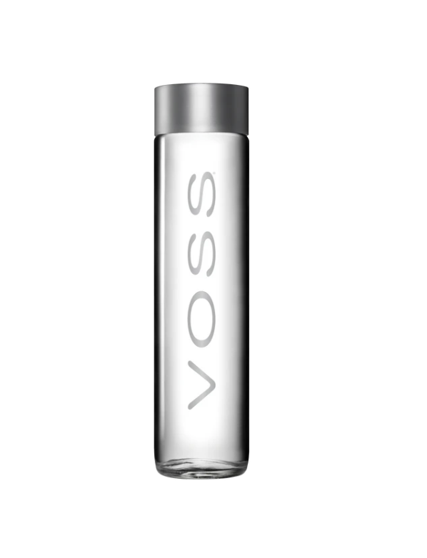 Voss Natural Spring Water | 800 mL, Pack of 12 Glass Bottles