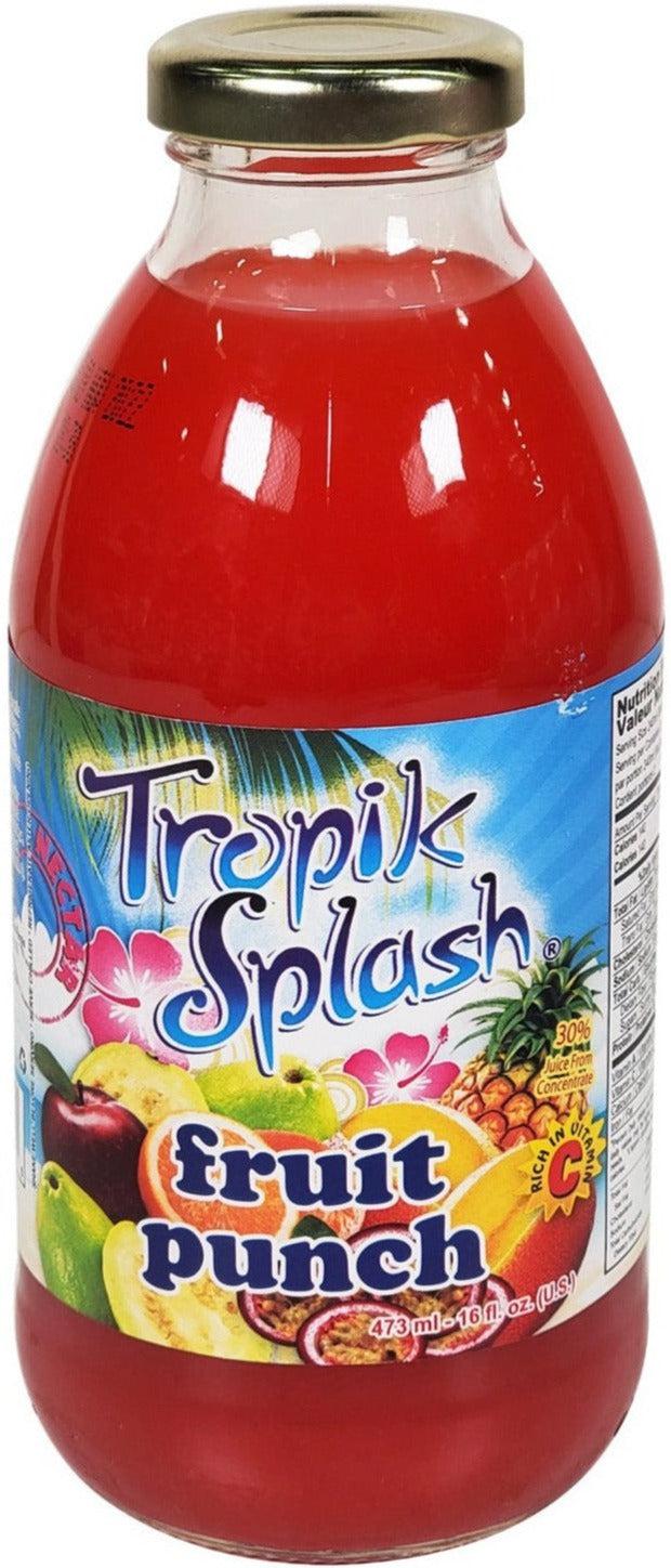 Tropik Splash juice 473 mlx12 glass fruit punch