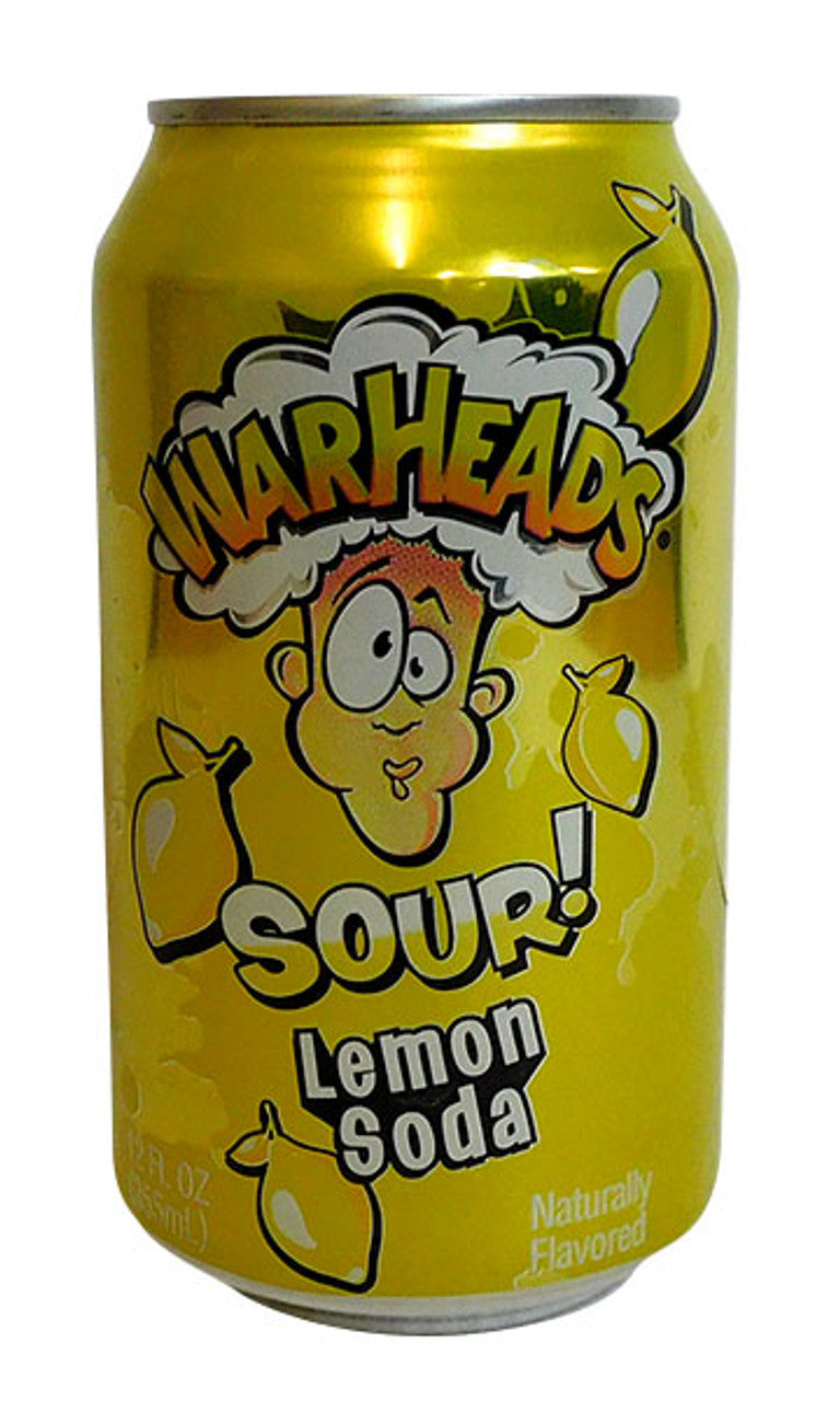 Warheads Sour Soda Lemon Soda 355 ml x 12 Packs