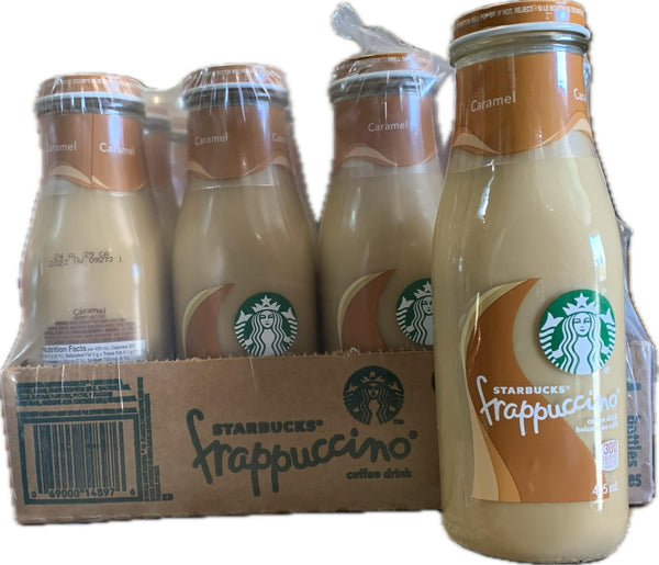 Starbucks Frappuccino Caramel - 405ml, 12 Glasspack Short Dated on Sale
