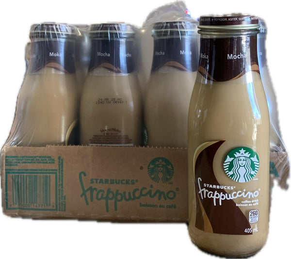 Starbucks Frappuccino Mocha - 405ml, 12pack glass Short Dated on Sale