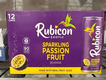 RUBICON Sparkling Passion Fruit Breverage | 355mL, 12 pack CANS