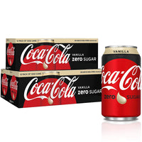 Coke Vanilla zero sugar - 355 ml, 12pack Cans packx3 cases