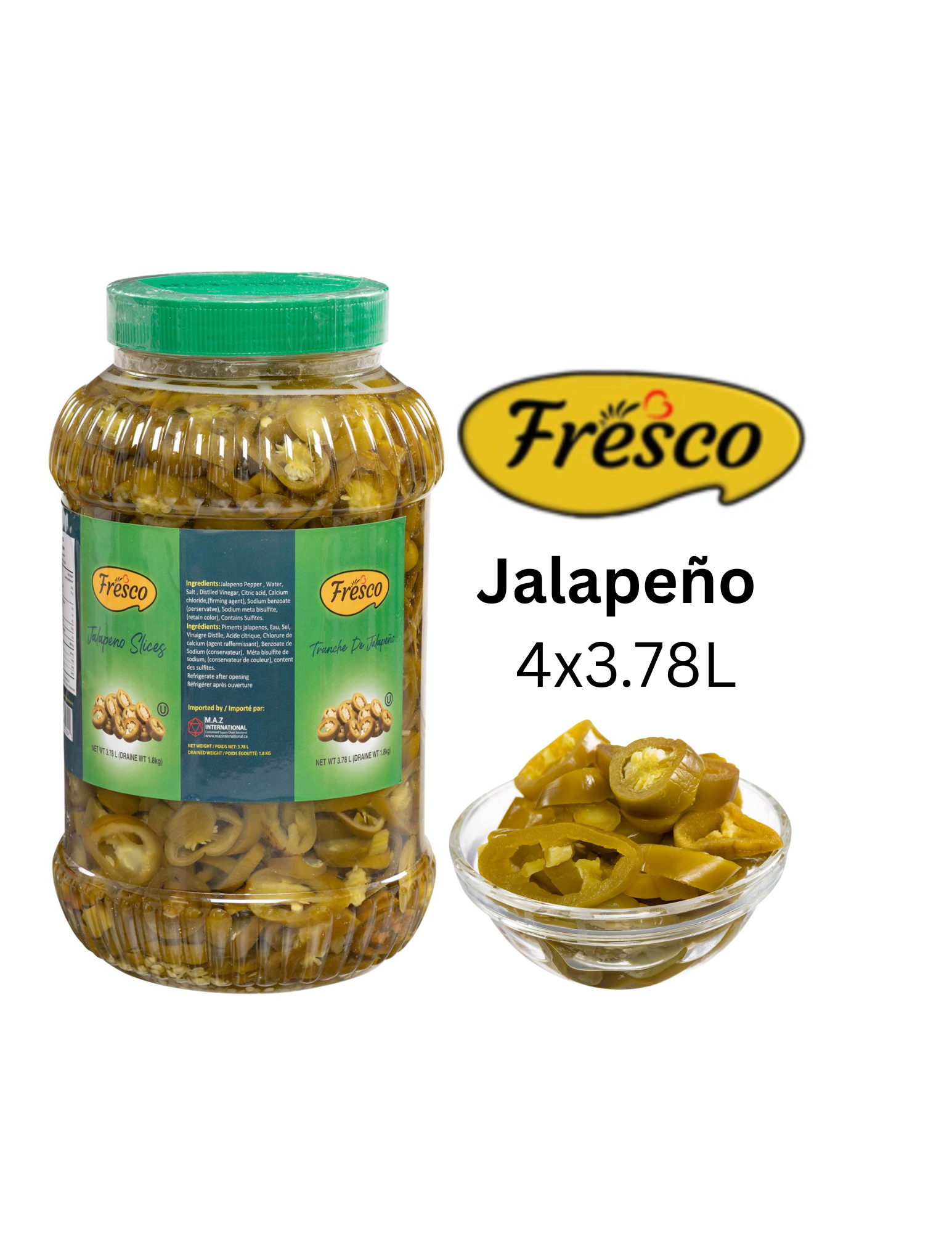 Fresco Sliced Jalapeno | 4x3.78L