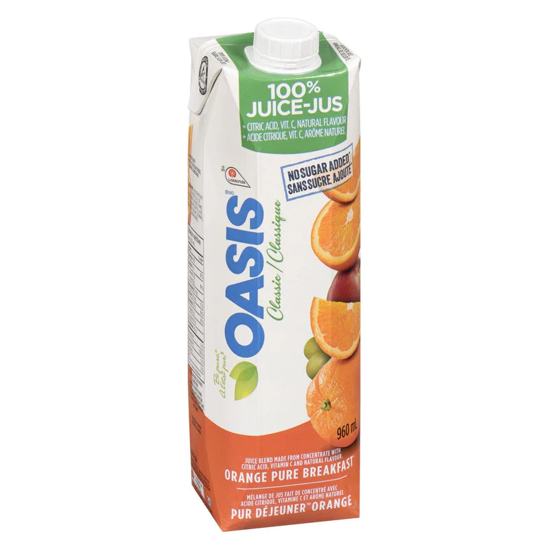 Oasis breakfast  Orange juice - 960ml, 12pack