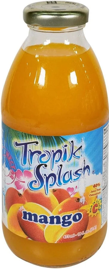 Tropik Splash juice 473 mlx12 glass Mango