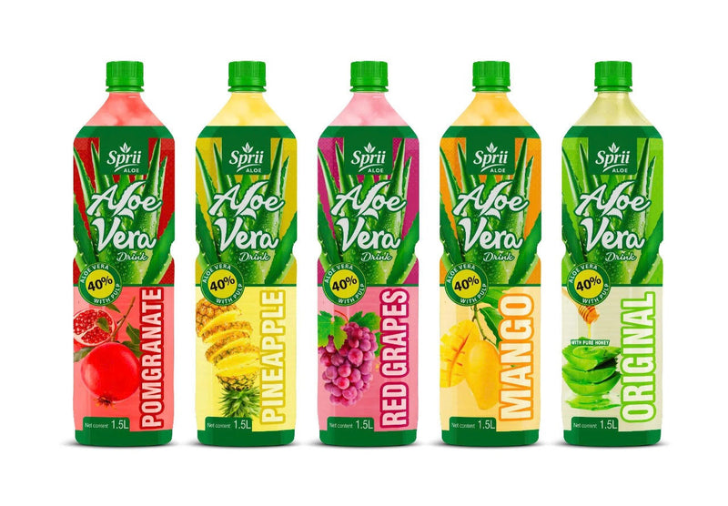 Sprii Aloe juice 1.5 LX6 BOTTLE pomegrant
