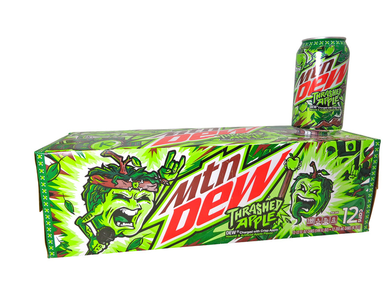 Mountain Dew Thrashed Apple 355 ml x 12 Pack Cans