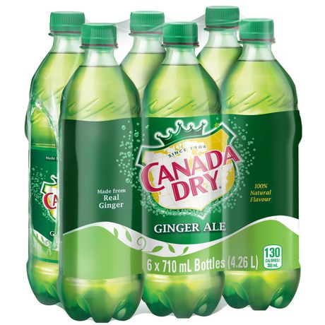 Canada Dry Ginger Ale Plastic - 710ml , 4X6pack