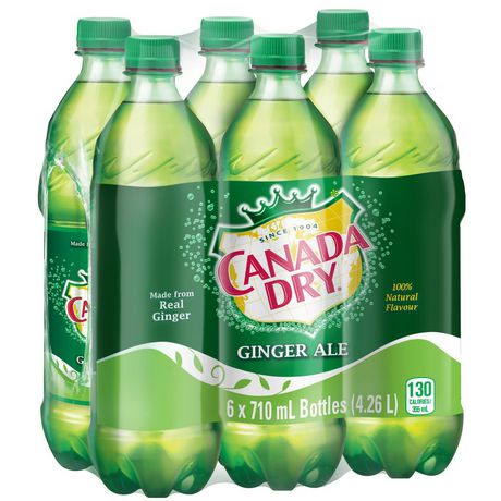 Canada Dry Ginger Ale Plastic - 710ml , 6pack