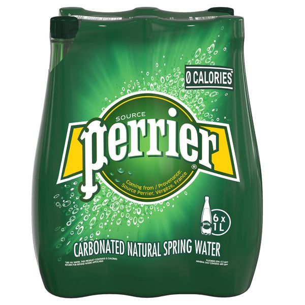 Perrier Sparkling Water  1Litre - 6 Pack