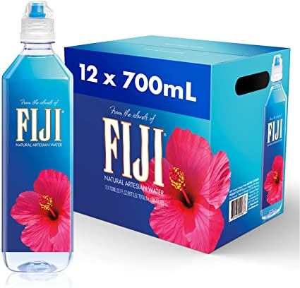 Fiji water  700 mL sport cap  Pack of 12 Bottles