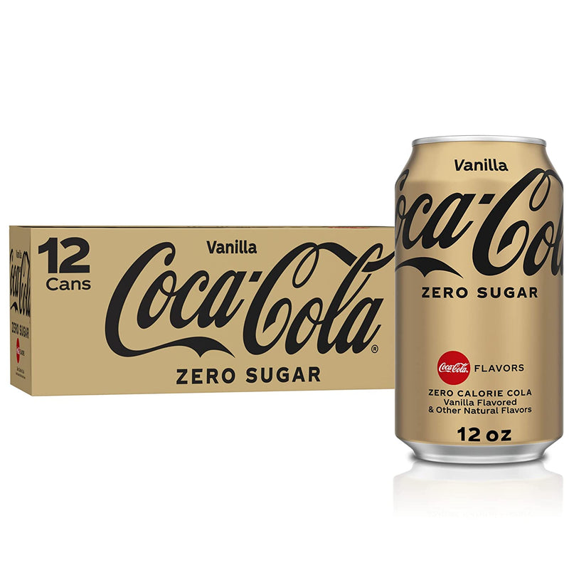 Coke Vanilla zero sugar - 355 ml, 12pack Cans pack*