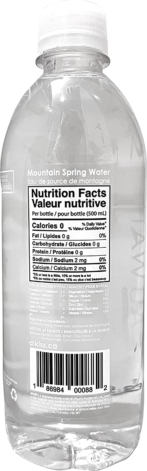 ALKISS Mountain Spring Water | 500mL, 24 pack