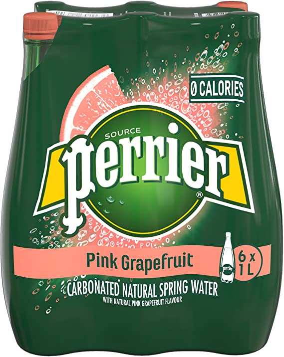 Perrier Sparkling Water Grapefruit  1Litre - 6 Pack