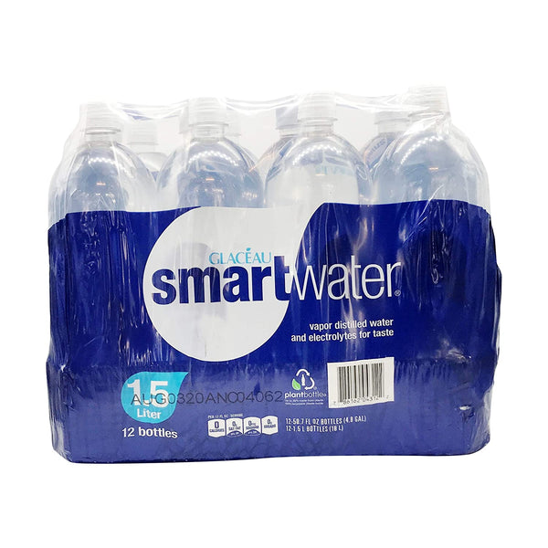 Smartwater Water 1.5 Litre, Pack of 12 Bottles