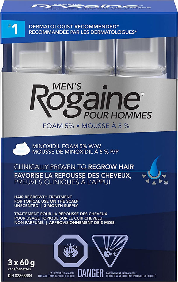 Men's Rogaine 2% Minoxidil Topical Solution - Hair Loss & Thinning Treatment, 1 Month Supply , 60 ml (Pack of 1)