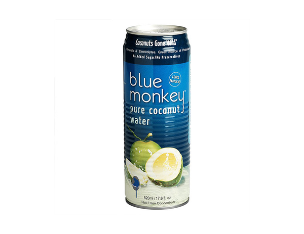 Blue Monkey Pure organic Coconut Water No-Pulp - 520ml, 24 pack