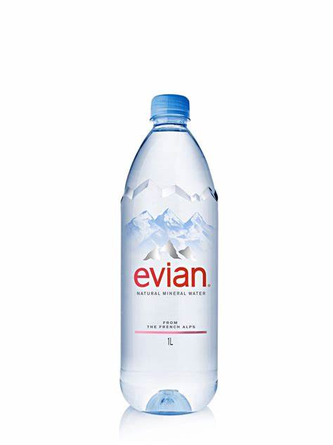 Evian Water 1Litre, Pack of 12 Bottles